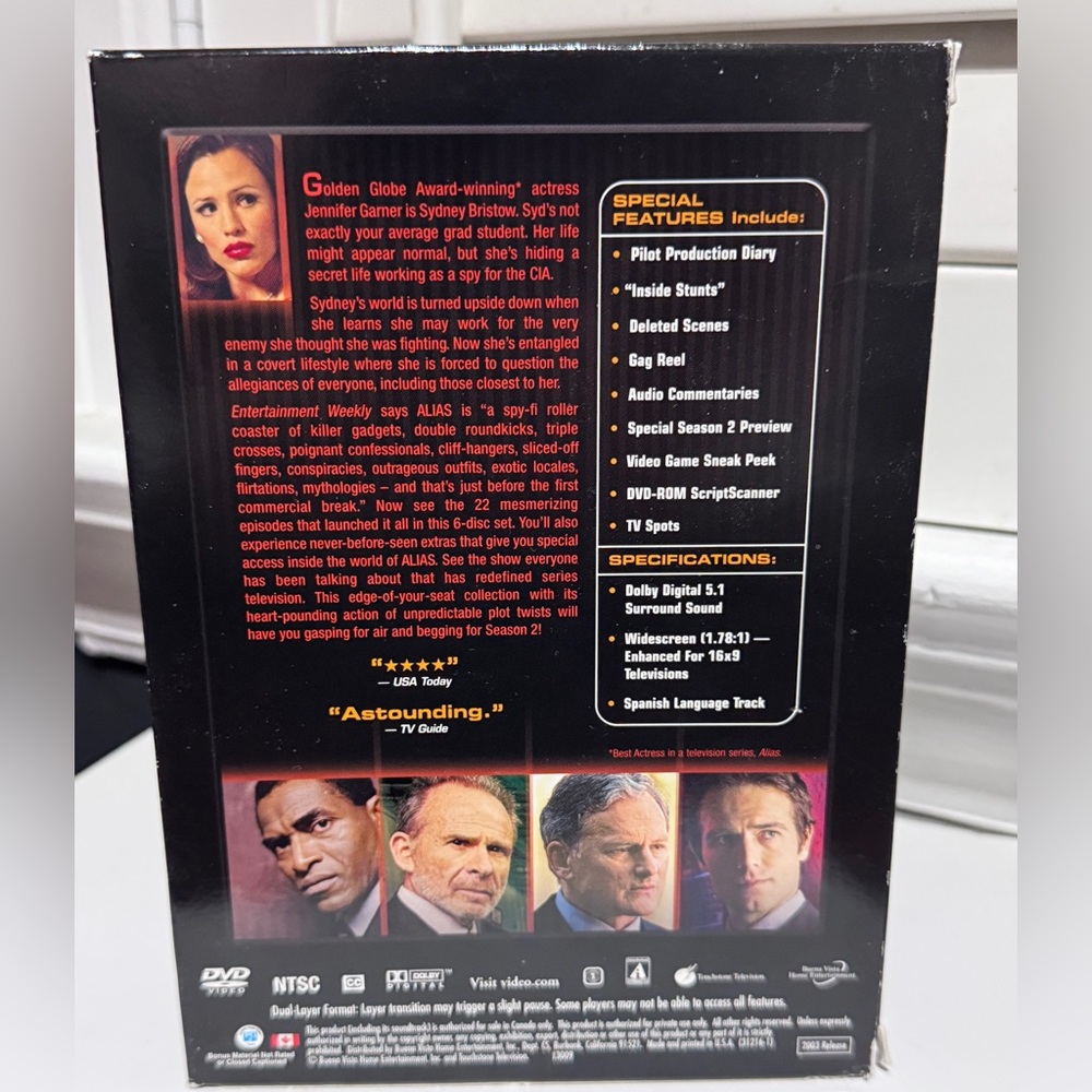 π΅οΈββοΈπ Alias: The Complete First Season DVD Box Set (6-Disc Collection) ππ΅οΈβ - Picture 2 of 16